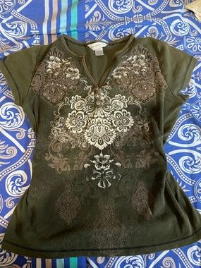 Y2K embroidered T- shirt top